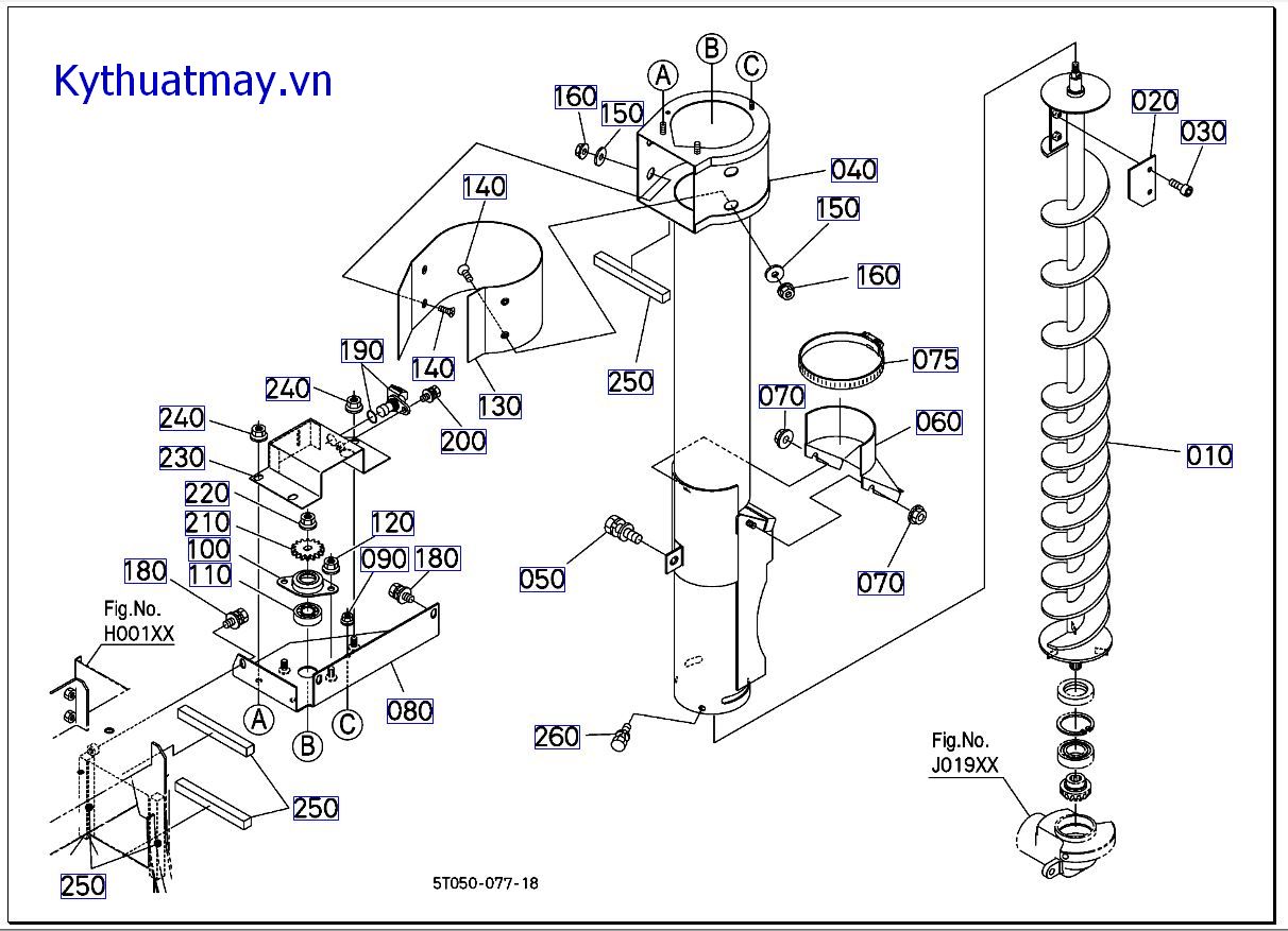 Trục máy khoan dọc thứ 1